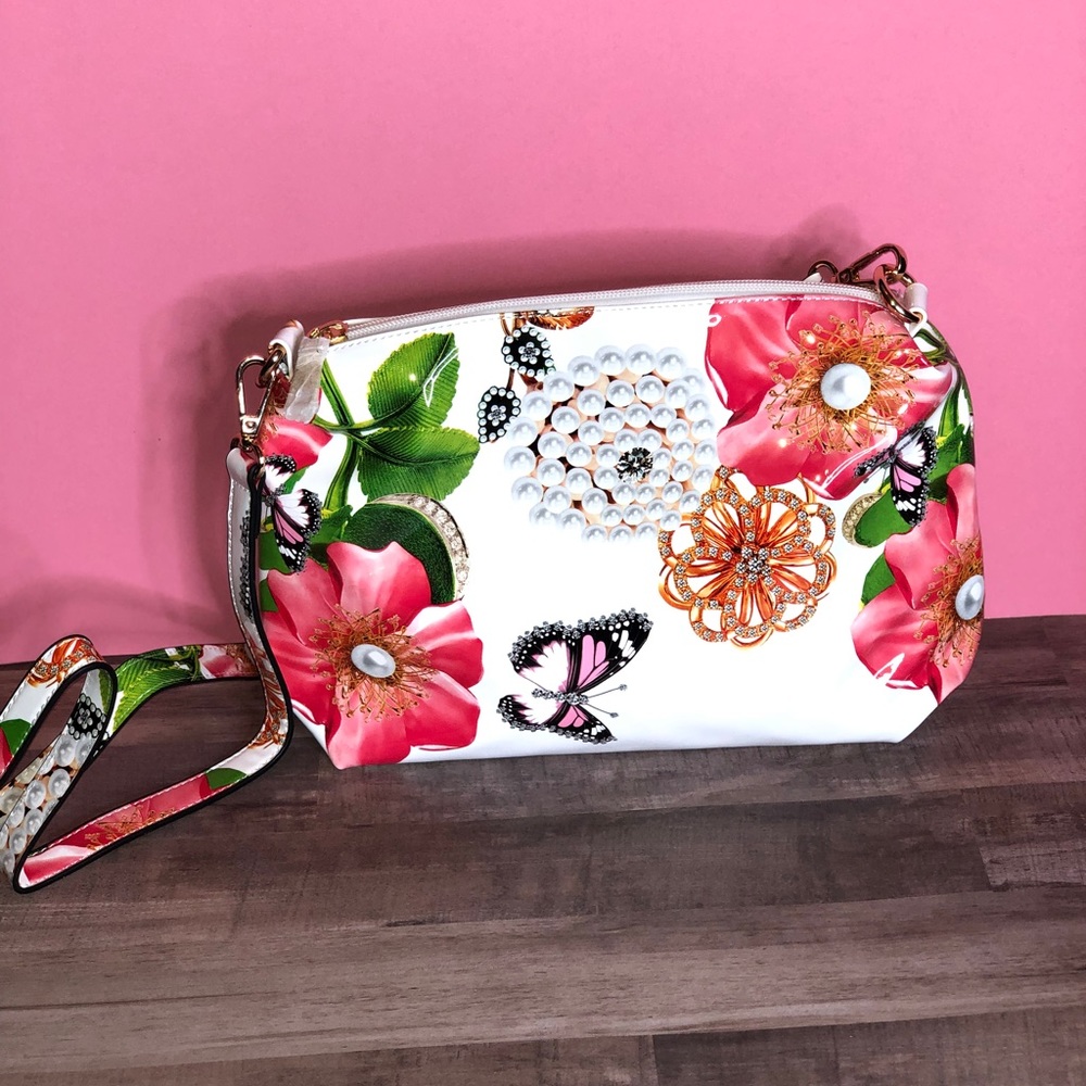 Pearl Butterfly Crossbody Bag